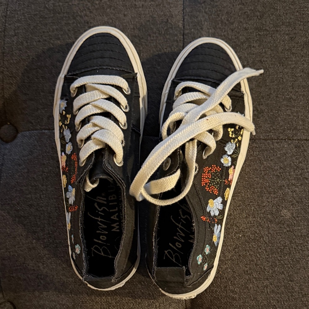 Blowfish Black Sneakers with Floral Design